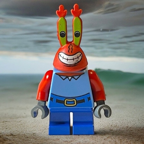 LEGO Minifigure Mr. Krabs Large Grin SpongeBob SquarePants - Picture 1 of 8